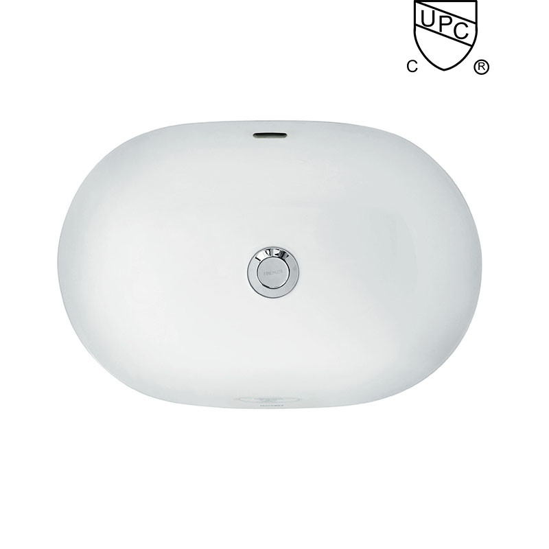 UPC Under Counter Basin , Ceramics Glazed Oval Wash Hand Basins